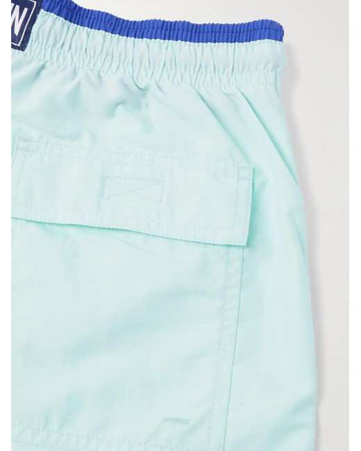 Vilebrequin Blue Moka Straight-Leg Mid-Length Econyl Swim Shorts for men