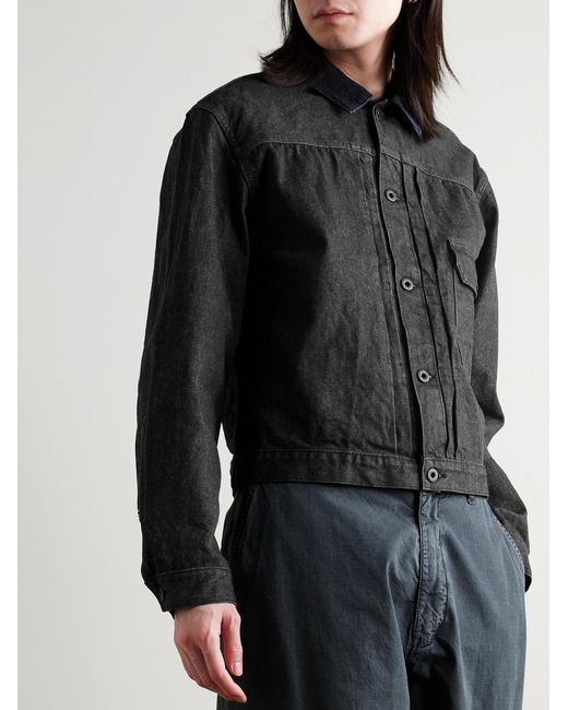 Kapital Black Denim Trucker Jacket for men
