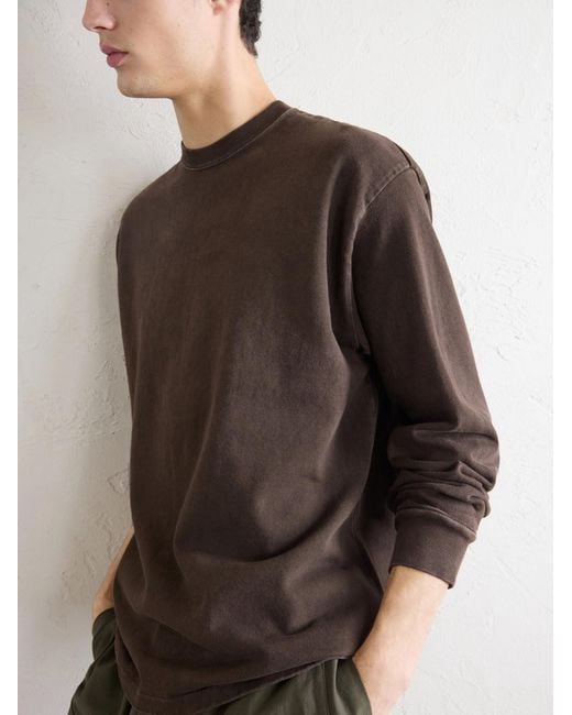 A.PRESSE Brown Cotton-Jersey T-Shirt for men