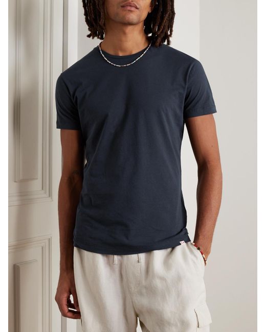 Orlebar Brown Blue Ob-T Slim-Fit Cotton-Jersey T-Shirt for men