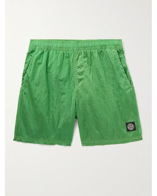Stone Island Straightleg Midlength Logoappliquéd Swim Shorts in Green for Men Lyst UK