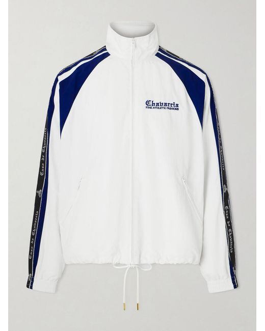 Willy Chavarria Blue Casa De Chavarria Logo-detailed Shell Jacket for men