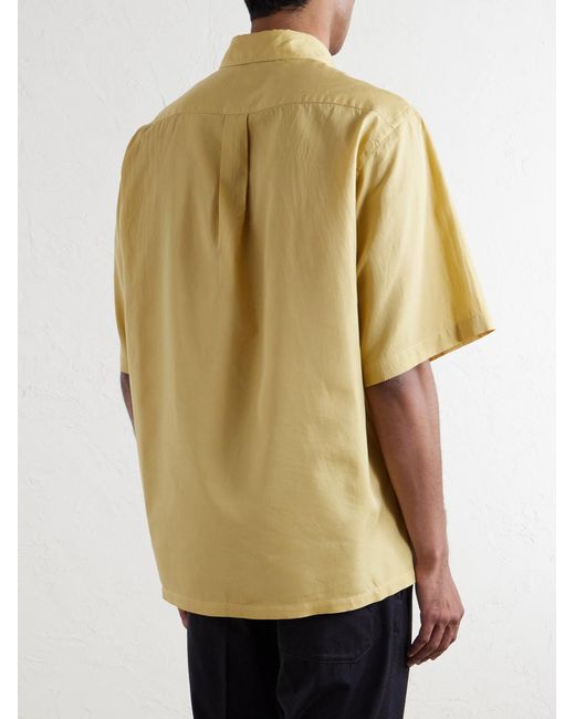 Kaptain Sunshine Yellow Cotton And Silk-blend Shirt for men