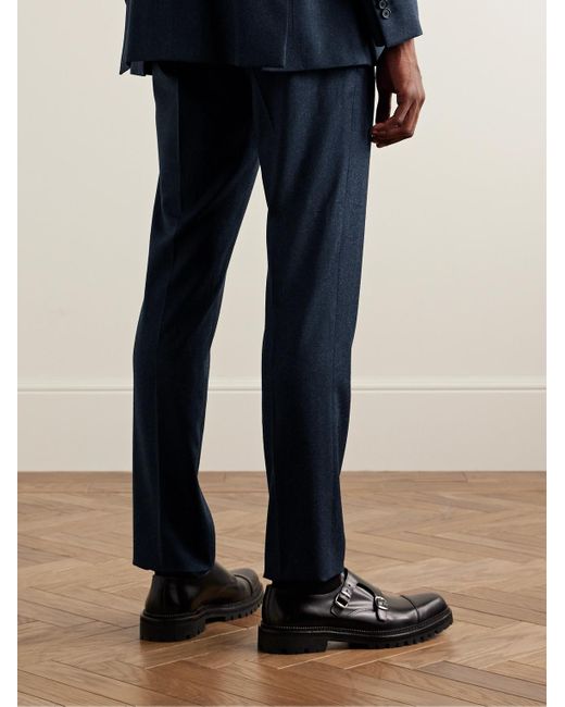 Pantaloni slim-fit in flanella di misto lana e cashmere di Paul Smith in Blue da Uomo
