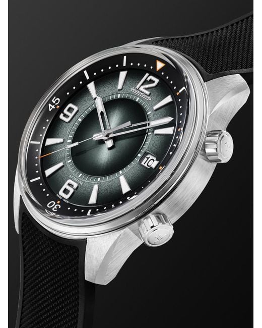 Jaeger-lecoultre Black Polaris Date Automatic 42Mm Stainless Steel And Rubber Watch, Ref. No. Q9068650 for men
