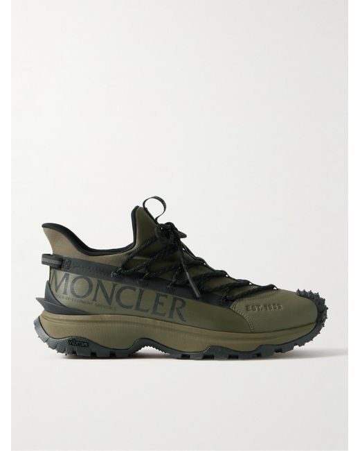 Moncler Green Trailgrip Lite2 Logo-print Ripstop And Rubber Sneakers for men