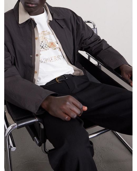 Burberry White Logo-Print Cotton-Jersey T-Shirt for men