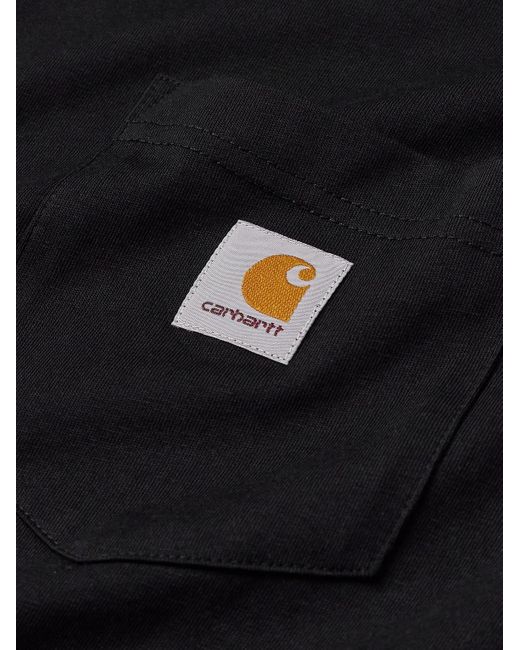 Carhartt Black Logo-appliquéd Cotton-jersey T-shirt for men