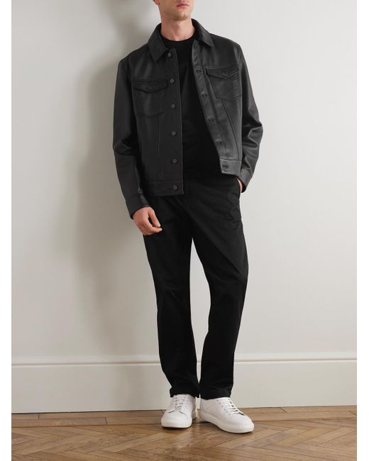 Canali Black Cotton-Jersey T-Shirt for men