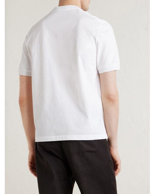 Canali White Cotton-Jersey T-Shirt for men