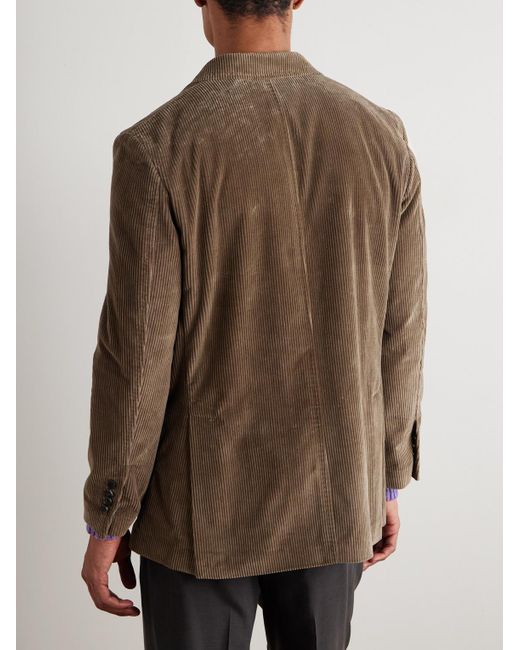 Rubinacci Brown Cotton-Corduroy Blazer for men