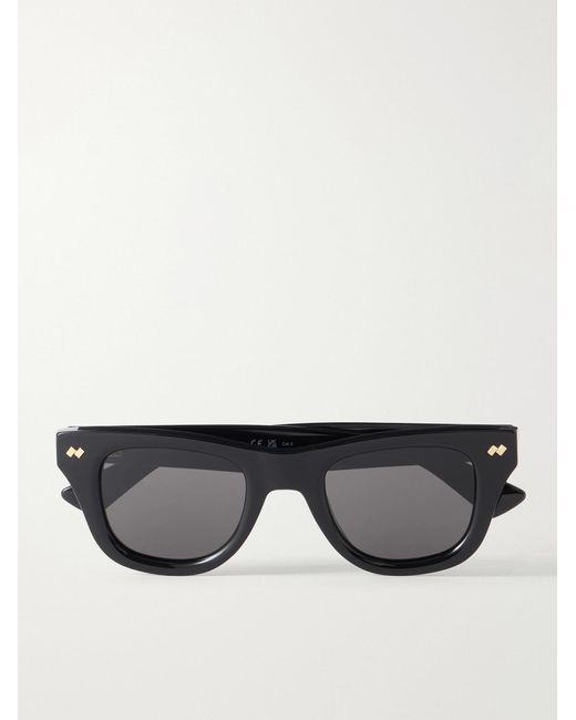 Bottega Veneta Black Bold Ribbon Stud D-frame Recycled-acetate Sunglasses for men