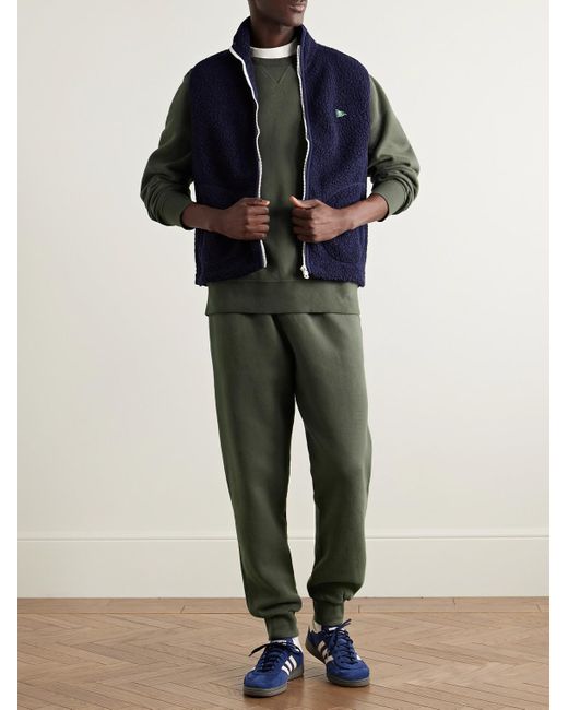 Hartford Green Tapered Cotton-Jersey Sweatpants for men