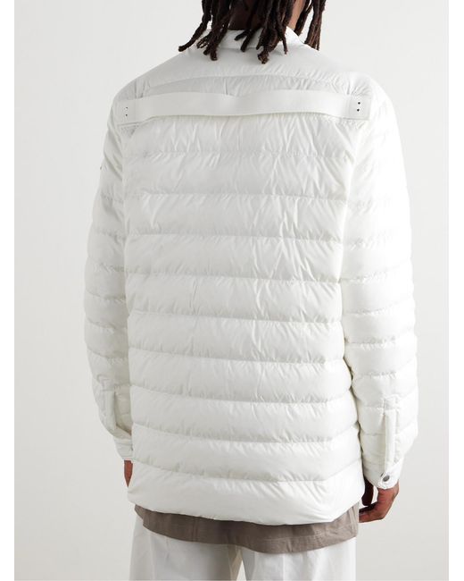 Rick Owens White Moncler Logo-Appliquéd Quilted Shell Down Jacket for men