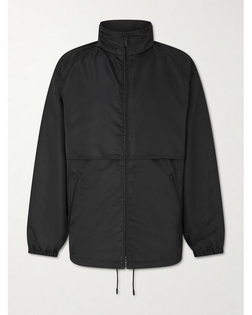 Saint Laurent Black Leather-trimmed Shell Jacket for men