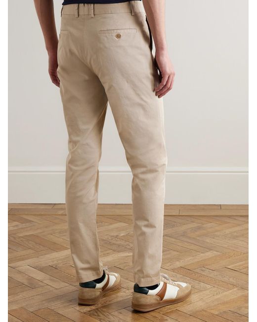 Sunspel Natural Straight-Leg Garment-Dyed Cotton-Blend Twill Chinos for men