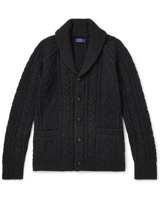 wool shawl collar cardigan ralph lauren