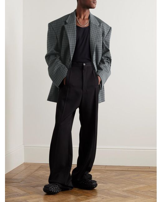 Balenciaga Black Oversized Houndstooth Knitted Blazer for men