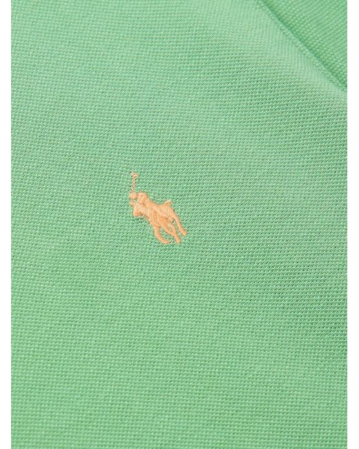 Polo Ralph Lauren Green Logo-Embroidered Cotton-Piqué Polo Shirt for men