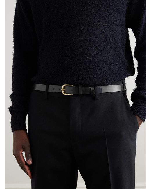 Mr P. Black 2.5Cm Leather Belt for men