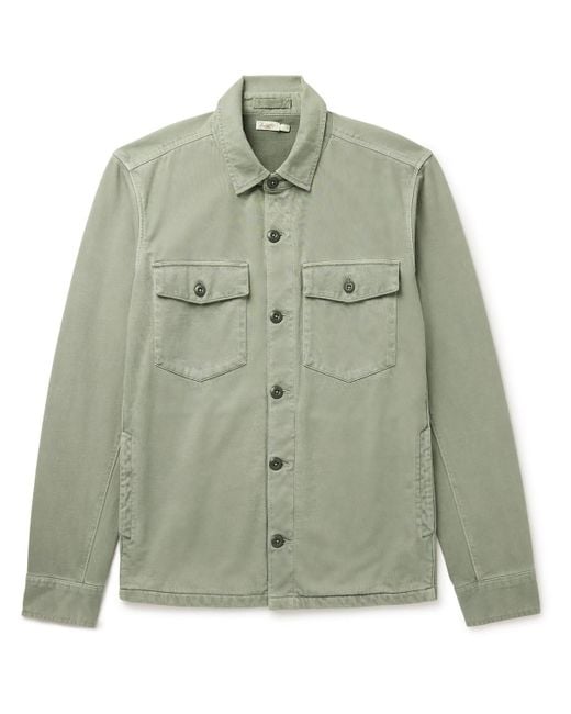 Faherty Brand Green Cotton-jersey Shirt Jacket for men