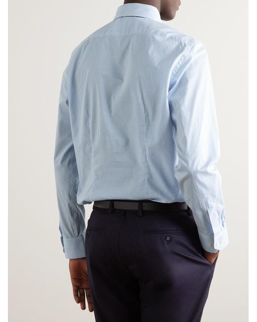 Camicia slim-fit in cotone a righe di Paul Smith in Blue da Uomo