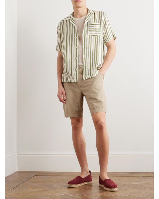 Polo Ralph Lauren Natural Straight-leg Linen And Cotton-blend Shorts for men