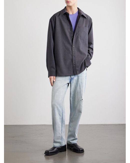 A.P.C. Gray Malaury Recycled Poplin Shirt for men