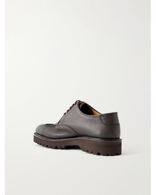 John Lobb Brown Land Full-Grain Leather Derby Shoes for men