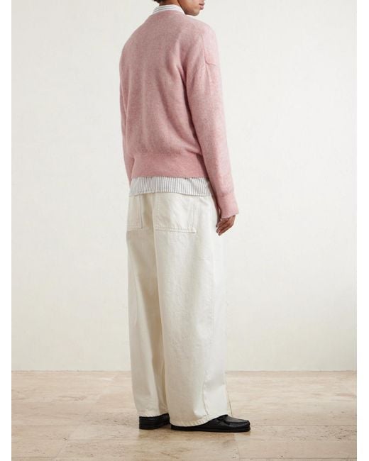 Oliver Spencer Pink Burley Knitted Sweater for men