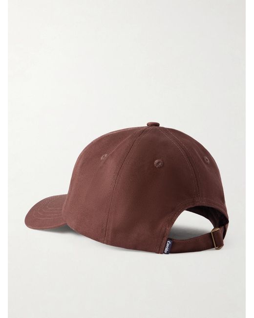 Corridor NYC Brown Ny Ny Embroidered Cotton-Twill Baseball Cap for men