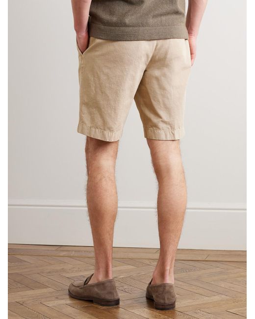 Loro Piana Natural Straight-Leg Cotton-Blend Bermuda Shorts for men