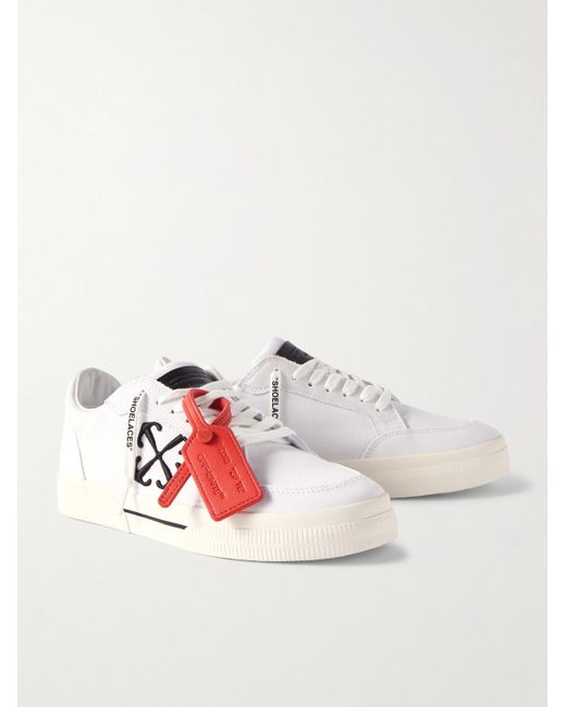 Off-White c/o Virgil Abloh Sneakers aus Canvas mit Logostickerei und Lederbesatz in White für Herren