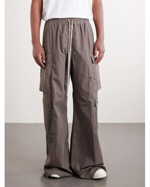 Rick Owens Brown Jumbo Belas Cotton Cargo Trousers for men