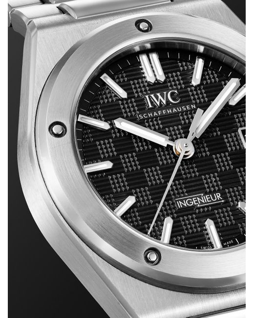 Iwc Black Ingenieur Automatic 40mm Stainless Steel Watch for men