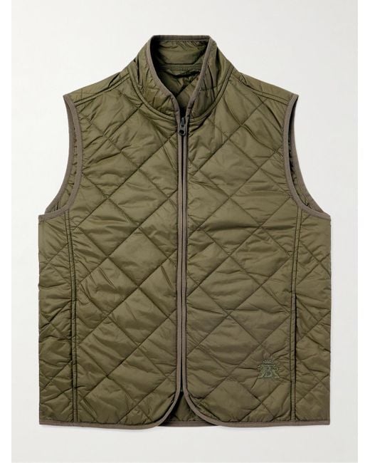 Baracuta Logo Embroidered Quilted Shell Gilet in Green for Men Lyst Canada