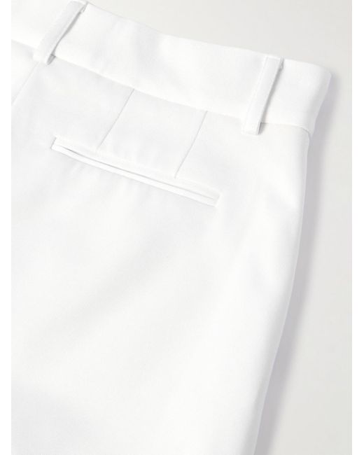 Casablancabrand White Straight-leg Logo-appliquéd Striped Tricot Shorts for men