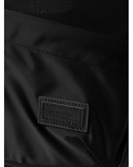 Master Piece Black Scramble Shell And Nylon Oxford Messenger Bag for men