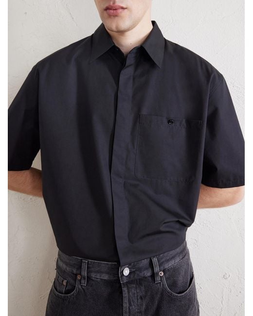 Saint Laurent Blue Cotton-poplin Pyjama Shirt for men