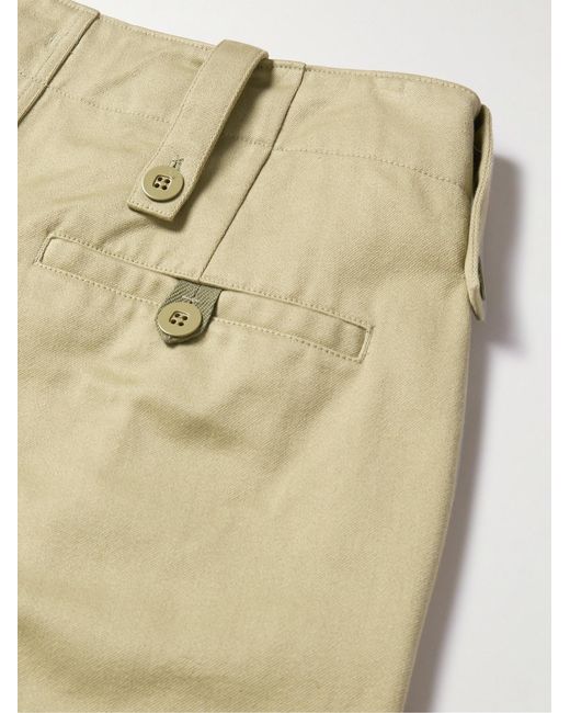 Burberry Natural Wide-Leg Cotton-Twill Trousers for men