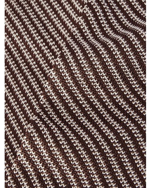 6Cm Striped Knitted Silk Tie di mfpen in Natural da Uomo