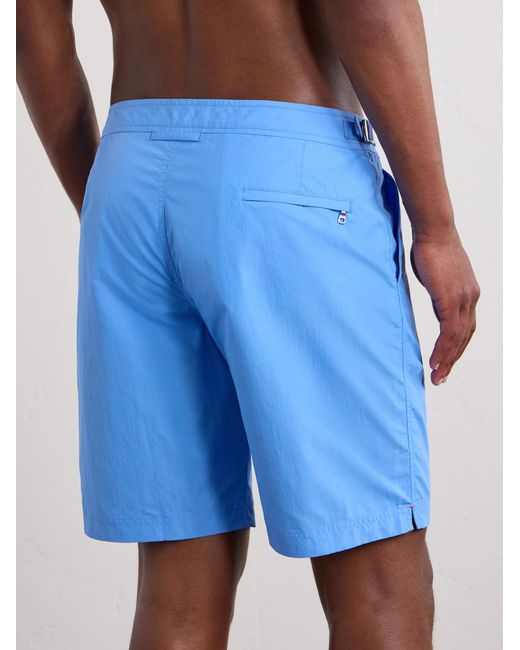 Orlebar Brown Blue Dane Ii Straight-Leg Mid-Length Swim Shorts for men