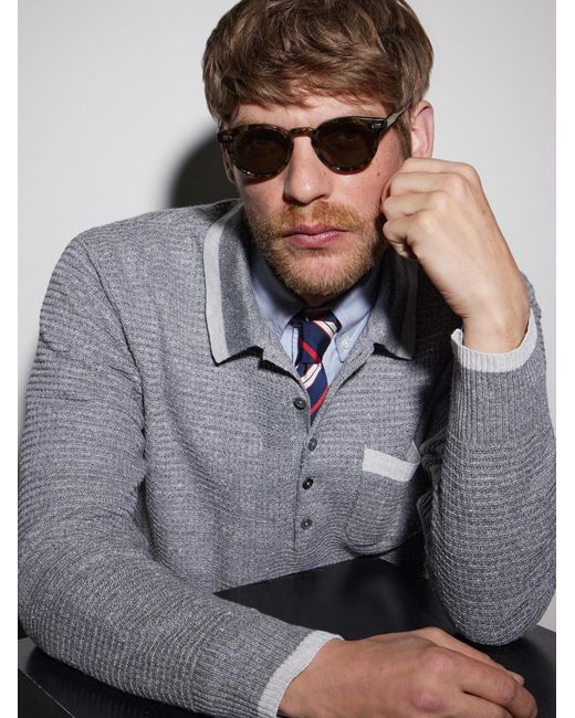 Thom Browne Brown Round-Frame Tortoiseshell Acetate Sunglasses for men