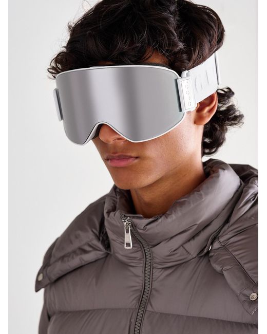 Gucci White Mirrored Ski Goggles for men