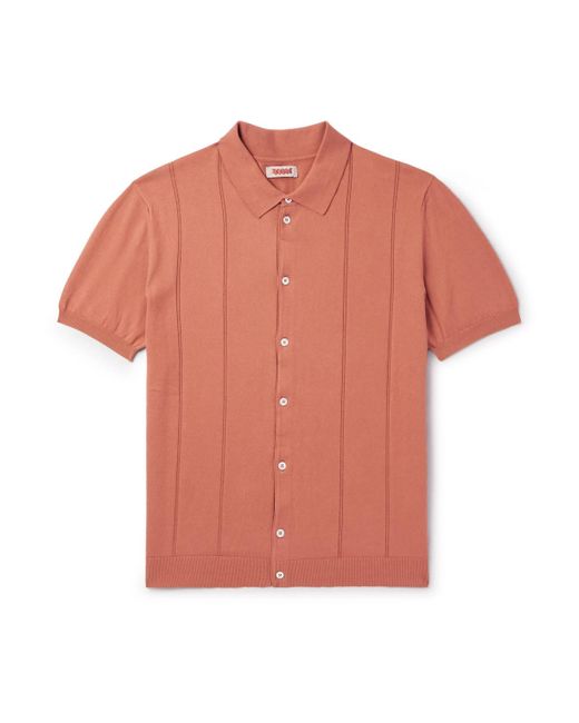 Baracuta Pink Horatio Striped Cotton Shirt for men