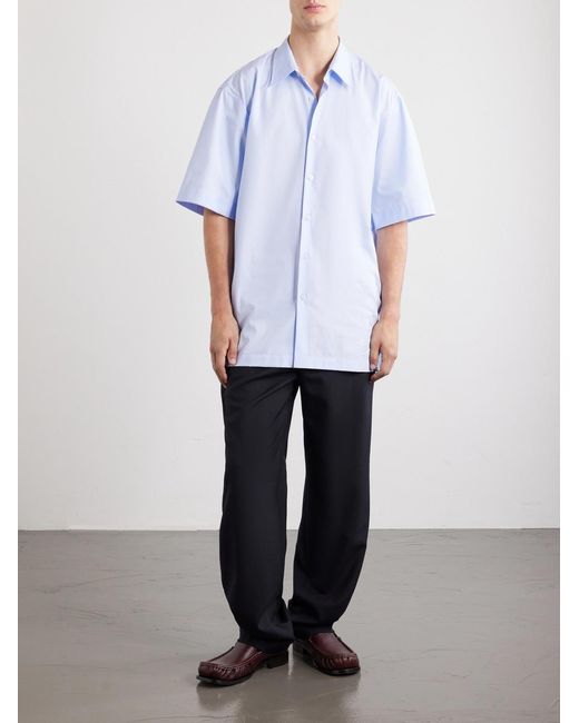 Dries Van Noten Blue Penny Straight-leg Wool Trousers for men
