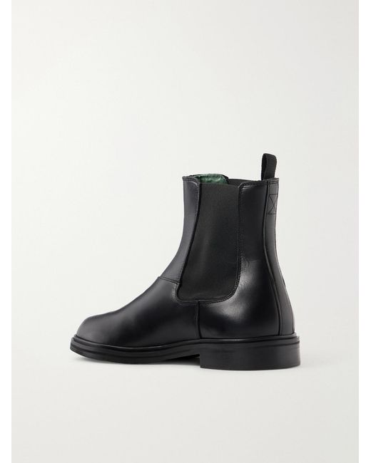 VINNY'S Black Jimmee Leather Boots for men