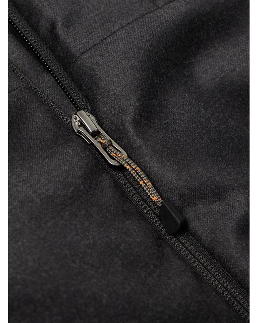 Sease Black Padded Virgin Wool And Silk-Blend Flannel Jacket for men