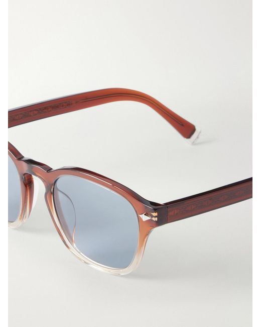 Brunello Cucinelli Brown Round-Frame Acetate Sunglasses for men