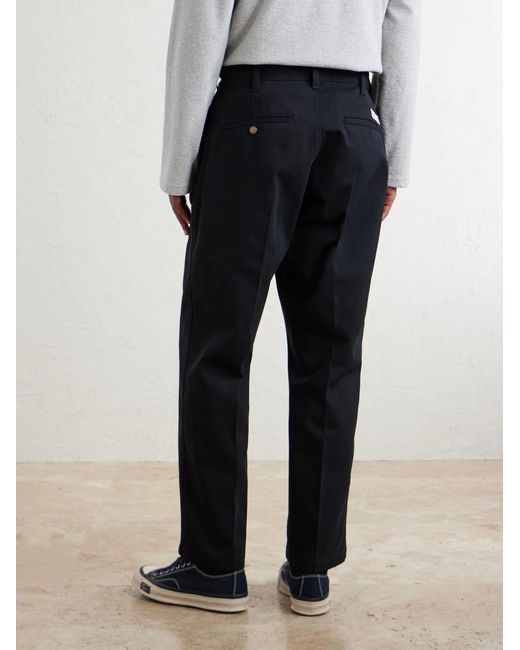 Neighborhood Blue Wide-Leg Twill Trousers for men